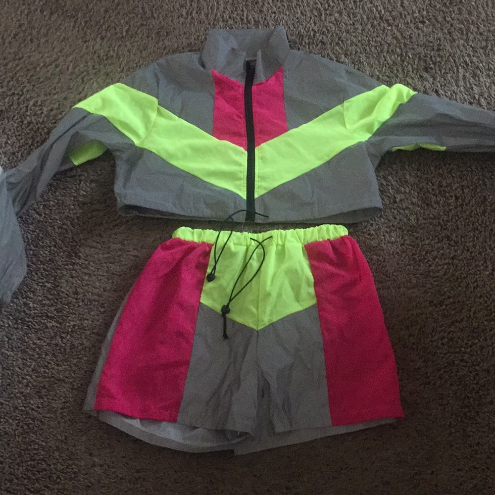 Crop top short set
